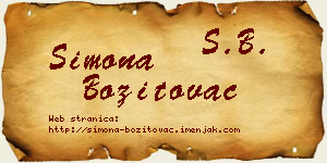 Simona Bozitovac vizit kartica